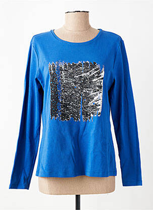 T-shirt manches longues manches longues bleu FRED SABATIER femme