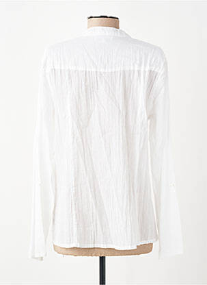 Chemisier coupe cintrée manches longues blanc ATHLETIC femme