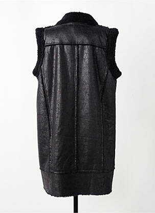 Manteau long coupe droite sans capuche noir BOHÉME femme
