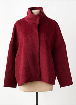 Manteau court poches sans capuche rouge SURKANA femme