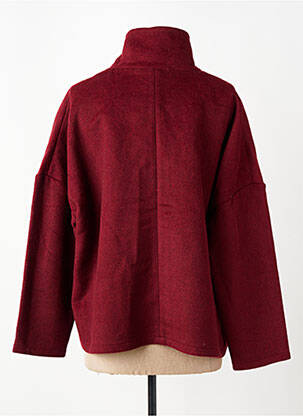 Manteau court poches sans capuche rouge SURKANA femme