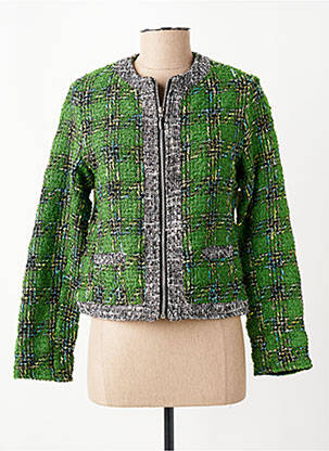 Veste chic poches vert AGATHE & LOUISE femme