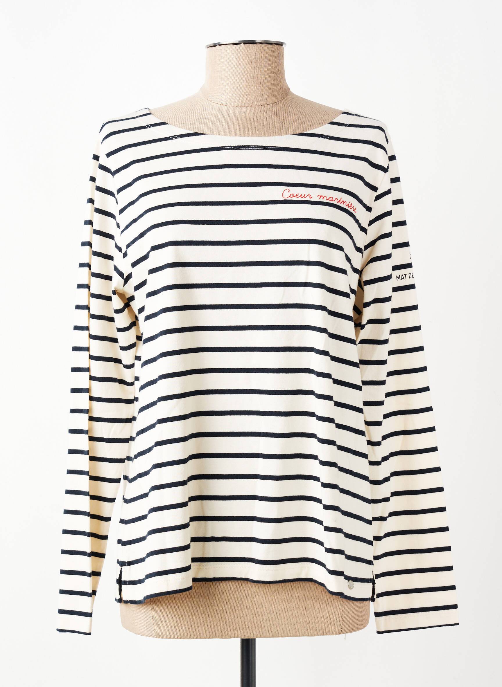 T-shirt manches longues manches longues beige MAT DE MISAINE femme