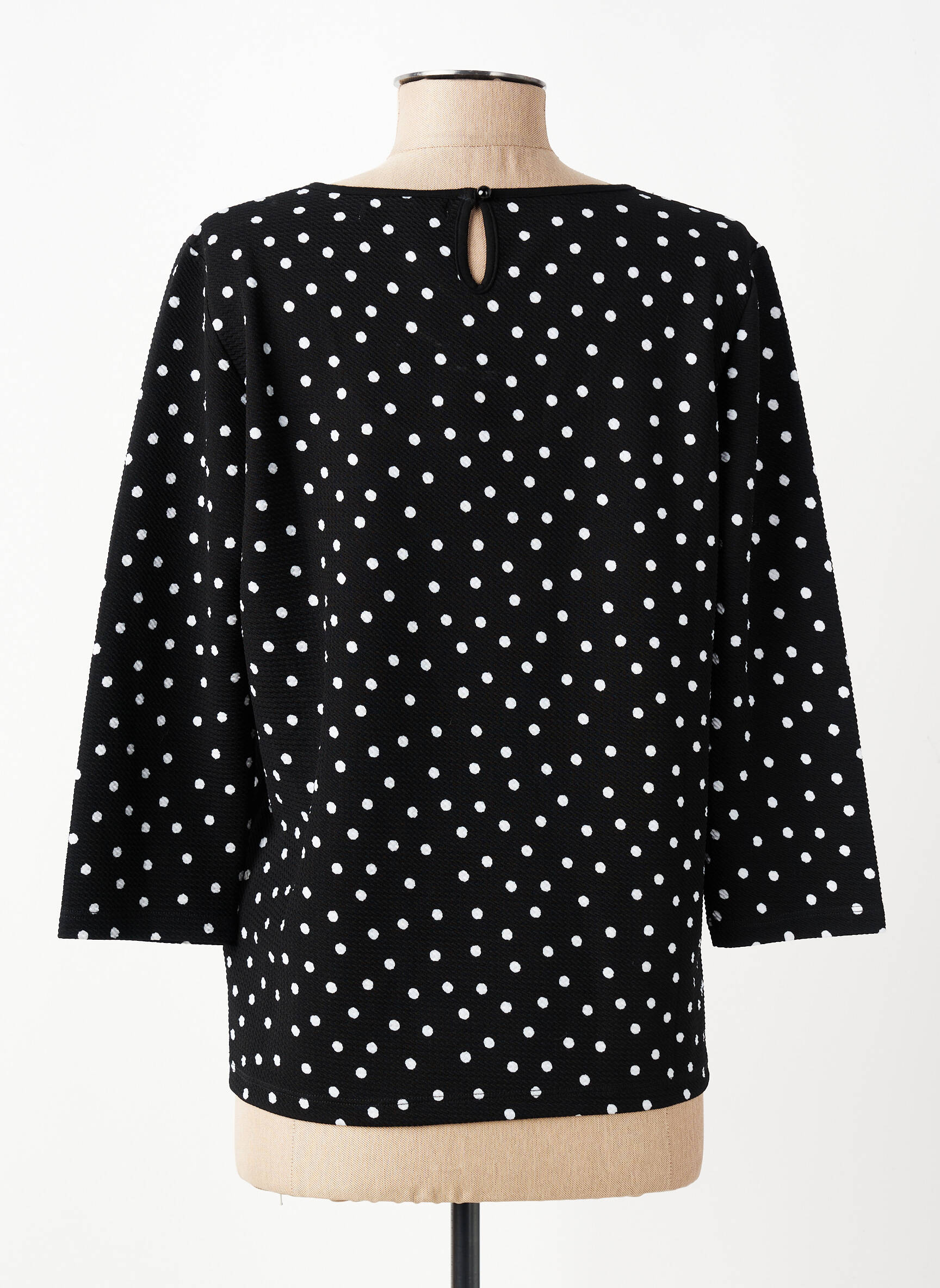 Top stretch manches 3/4 noir JULIE GUERLANDE femme