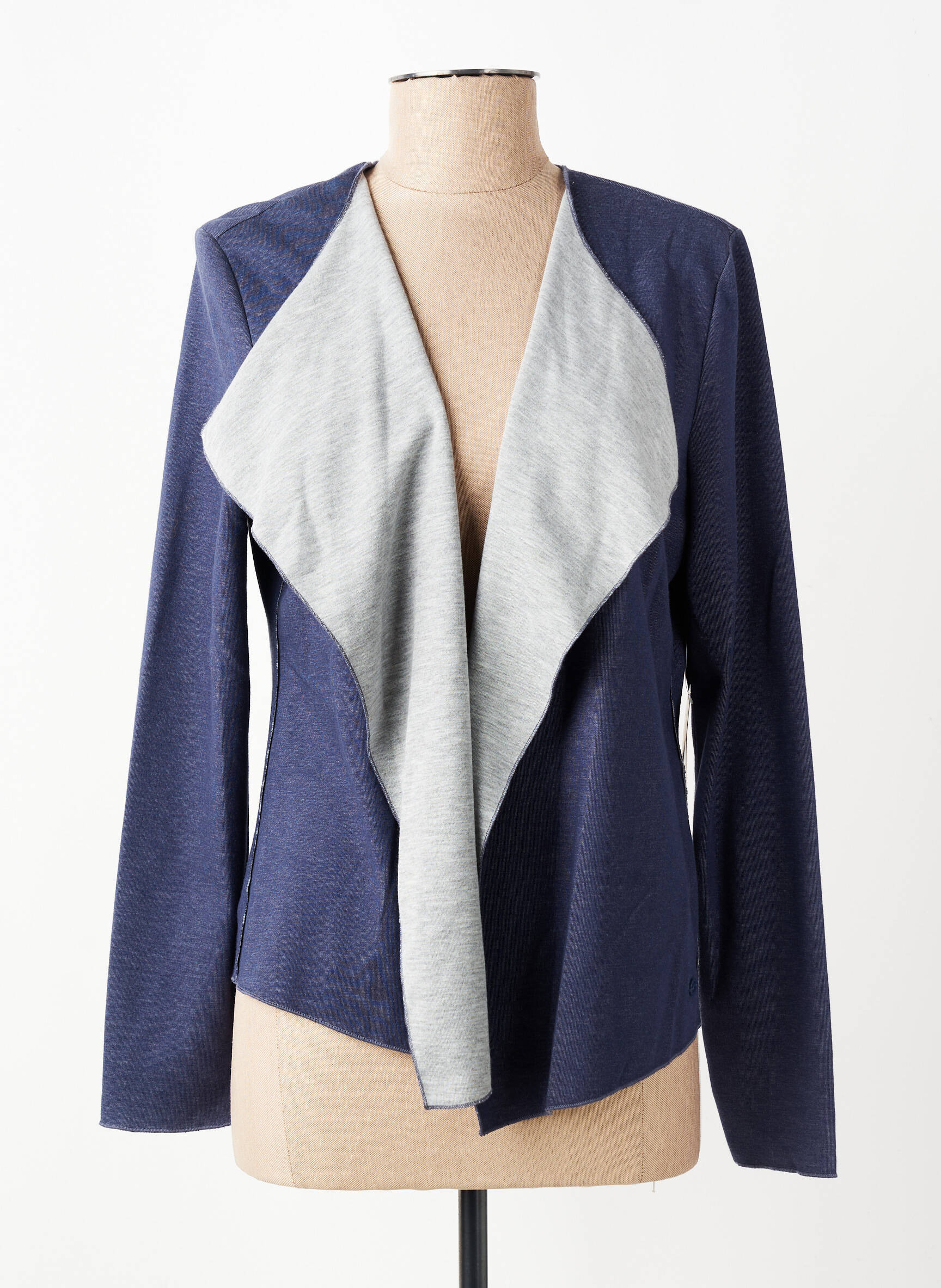 Gilet manches longues stretch bleu BETTY BARCLAY femme