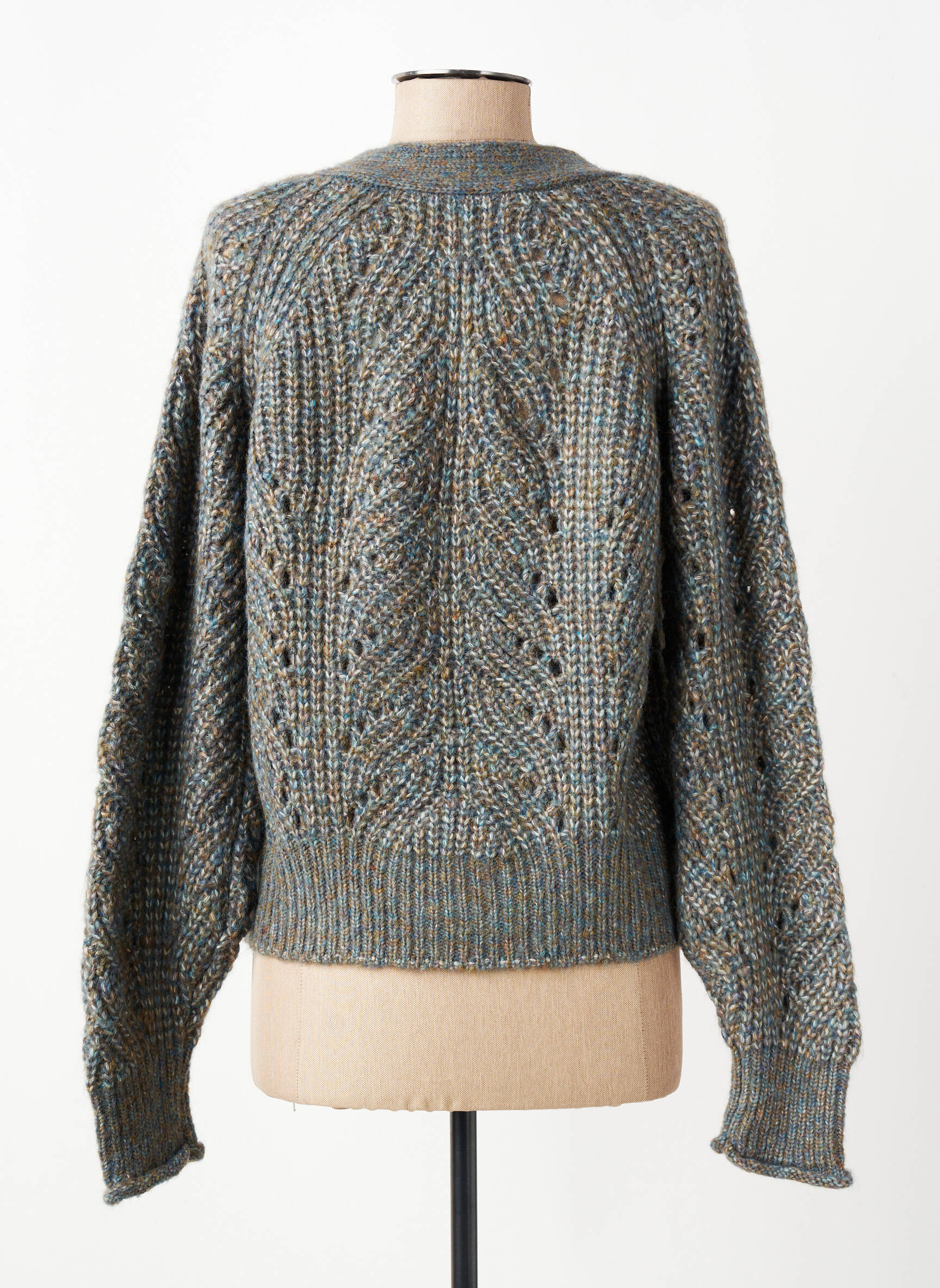 Gilet manches longues resserrée sur le bas gris 7 SEASONS femme
