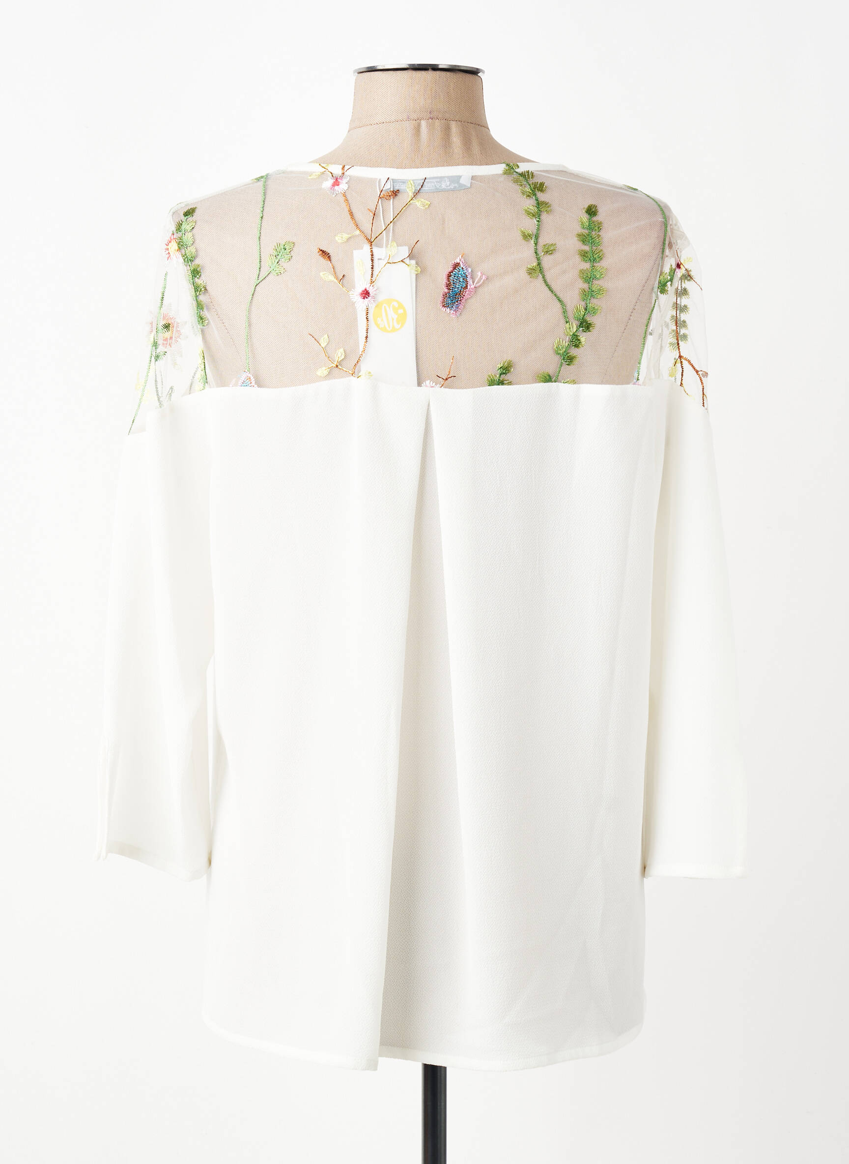 Blouse manches 3/4 manches 3/4 beige FRED SABATIER femme