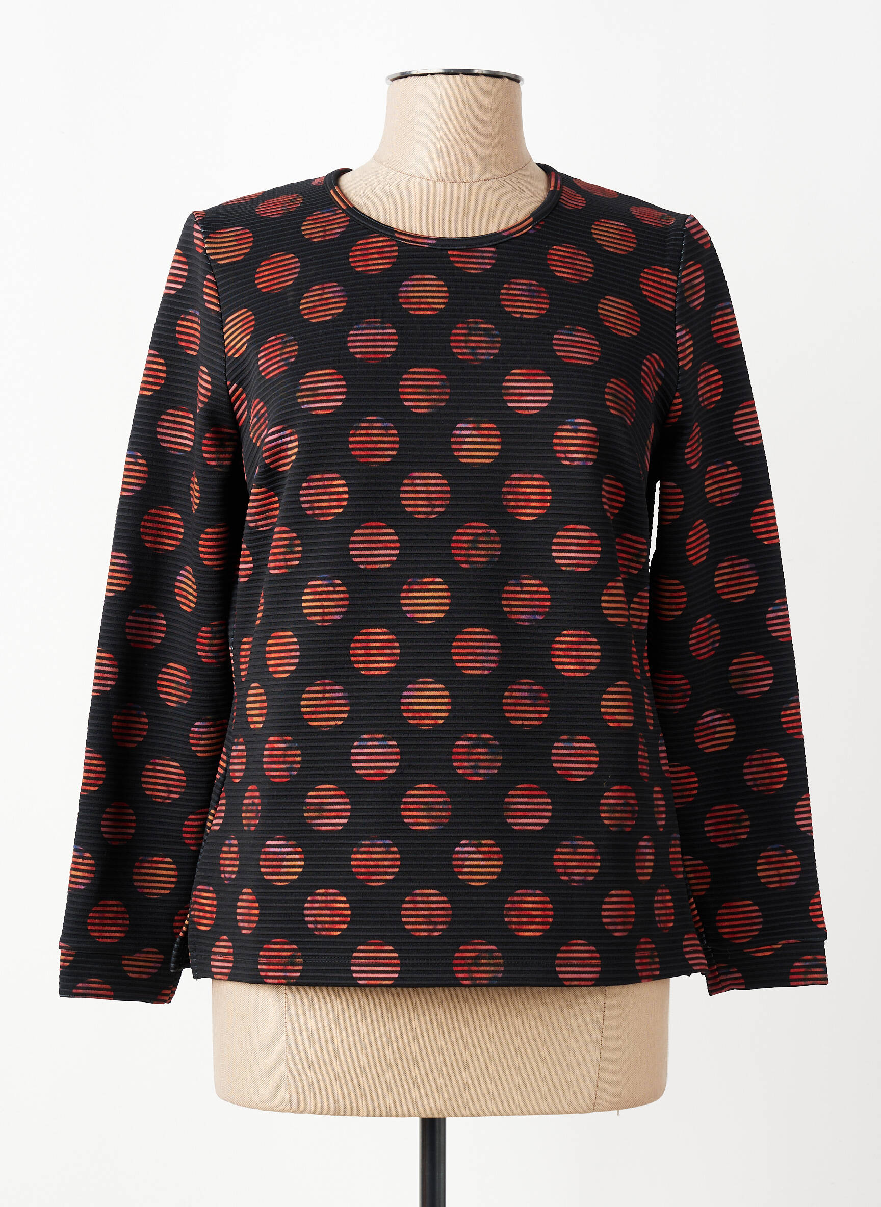 Top stretch manches longues noir GUY DUBOUIS femme