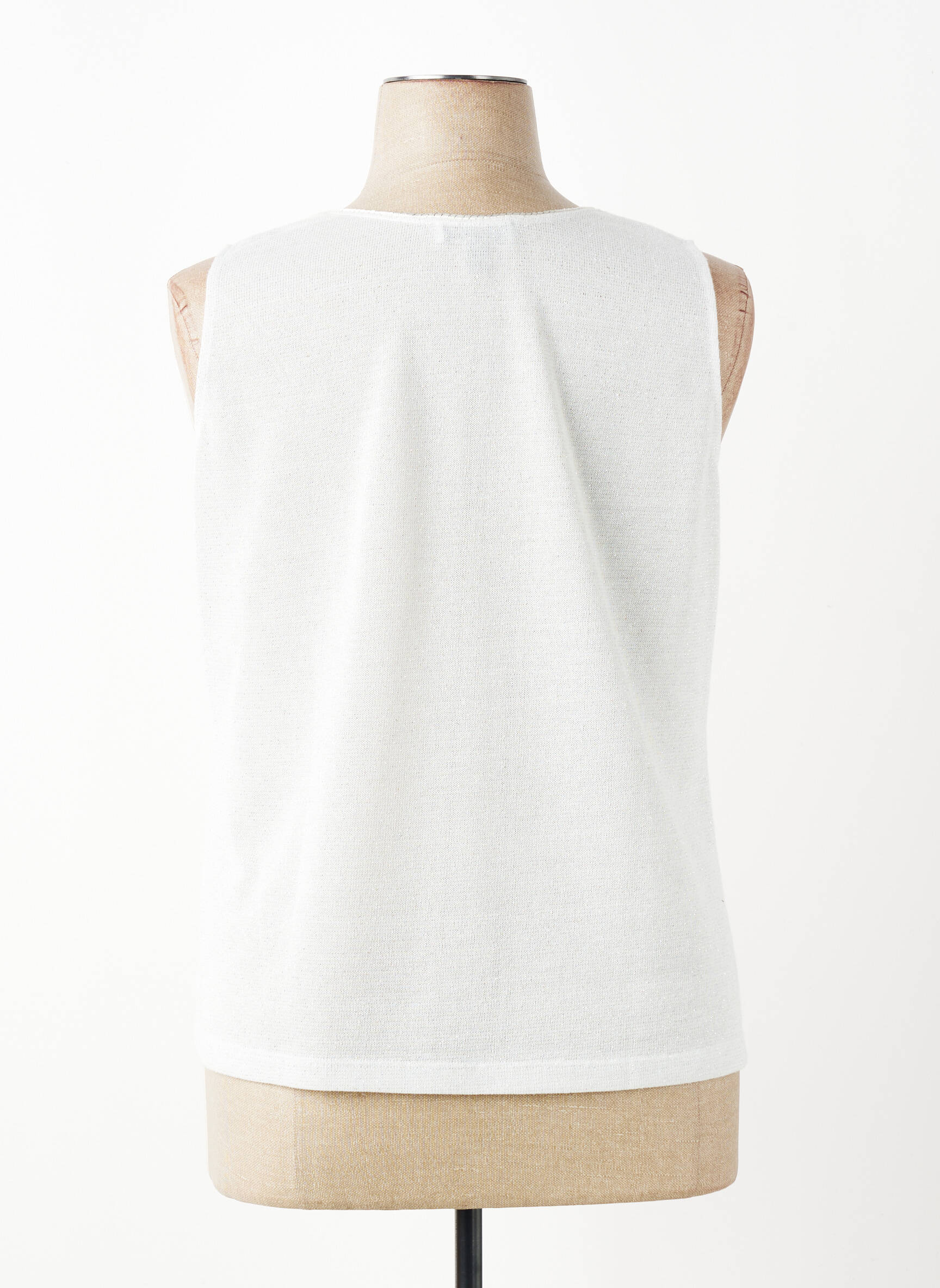 Top coupe cintrée sans manche argent MERI & ESCA femme