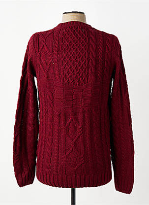 Pull stretch manches longues rouge QUINZE & TREIZE homme