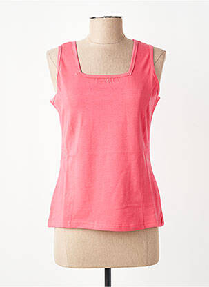 Top col carré sans manche rose CLOUD'S femme