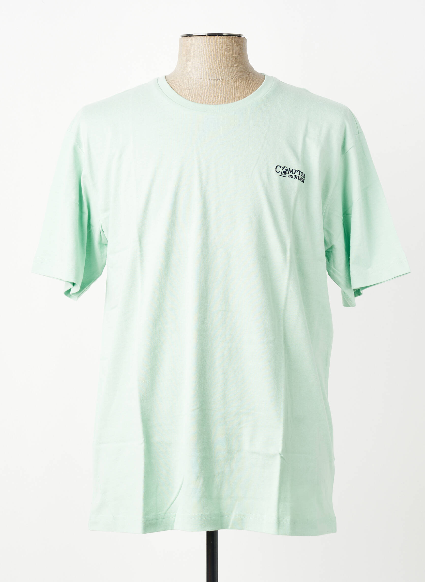 T-shirt broderie manches courtes vert COMPTOIR DU RUGBY homme