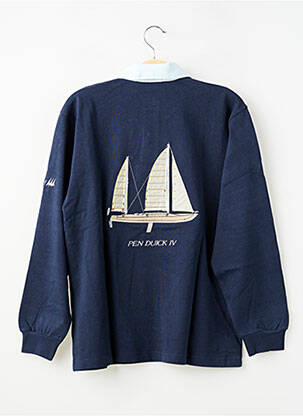 Polo manches longues manches longues bleu ERIC TABARLY garçon