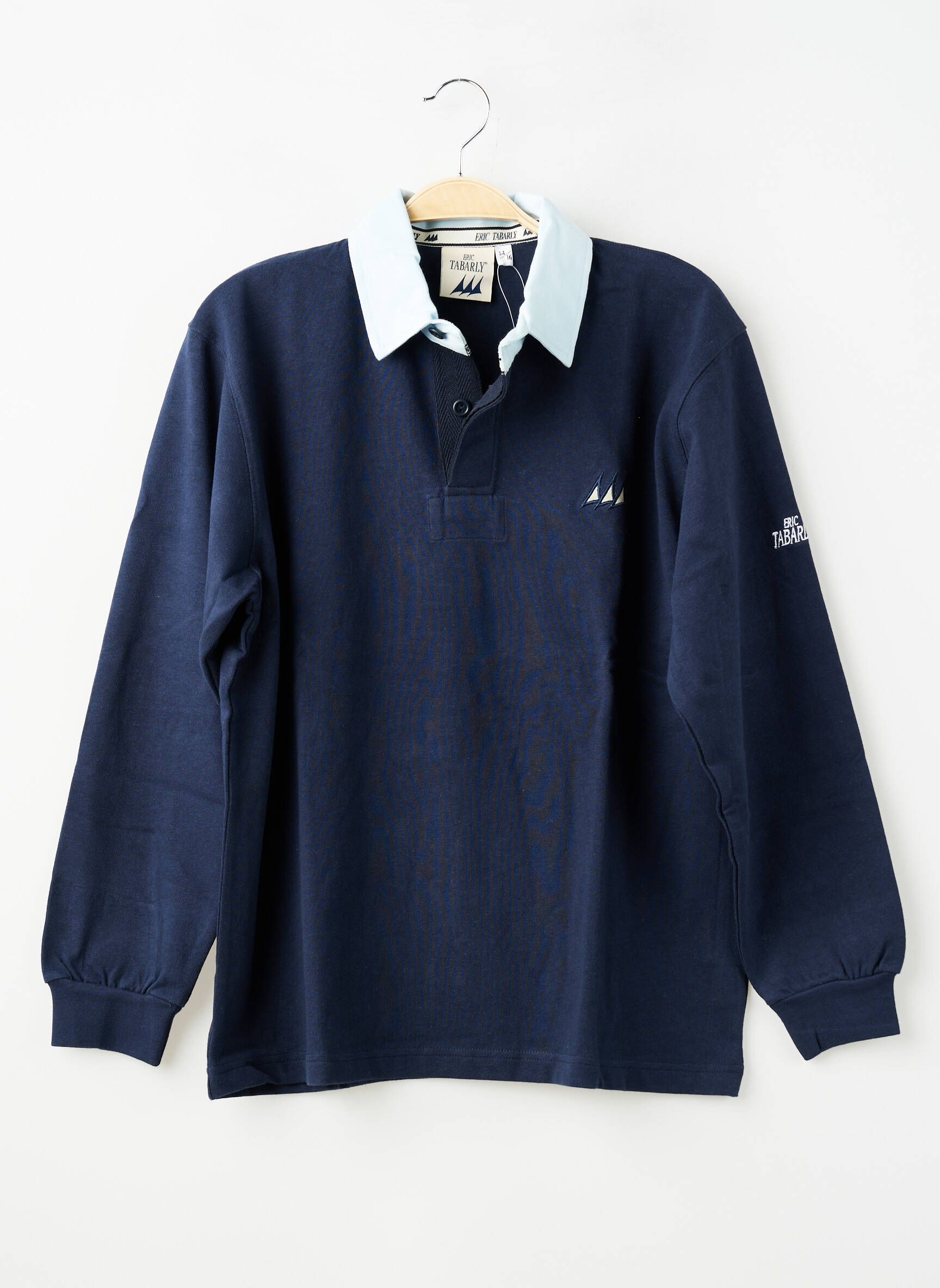 Polo manches longues manches longues bleu ERIC TABARLY garçon
