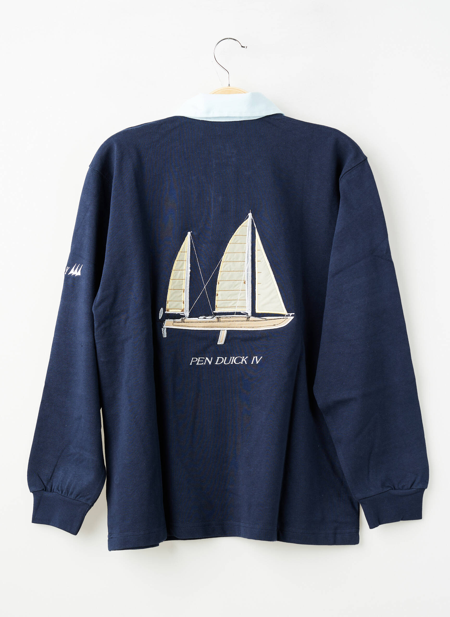 Polo manches longues manches longues bleu ERIC TABARLY garçon