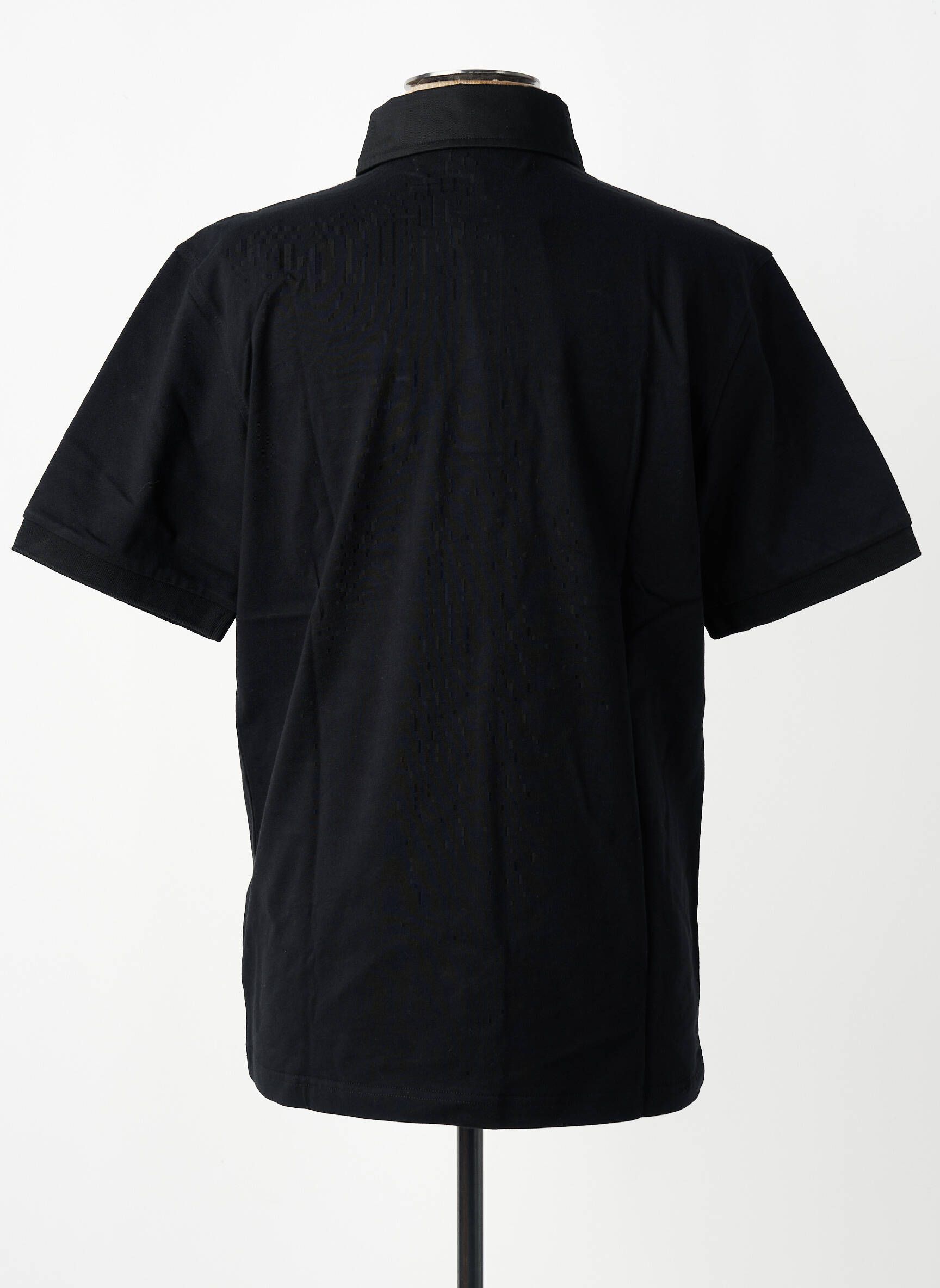Polo tissage jersey manches courtes noir QUINZE & TREIZE homme