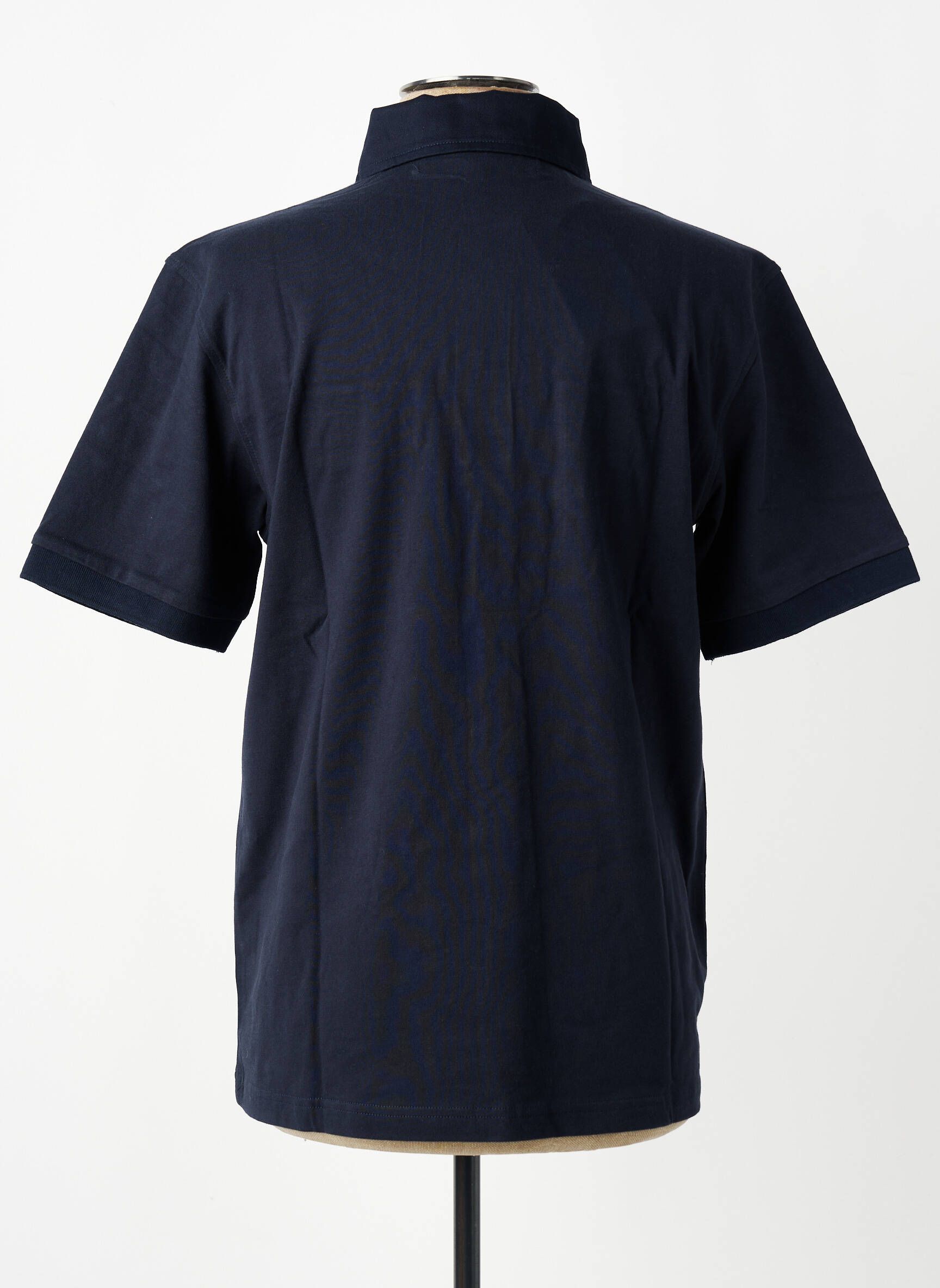 Polo tissage jersey manches courtes bleu QUINZE & TREIZE homme