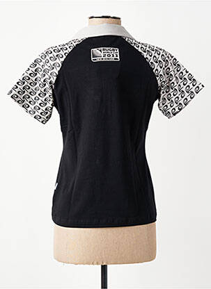 Polo coupe droite manches courtes noir WORLD CUP femme
