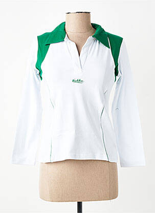 Polo manches longues manches longues blanc SA RUGBY femme