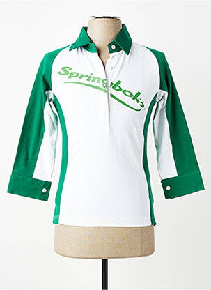 Polo manches 3/4 manches 3/4 blanc SA RUGBY femme