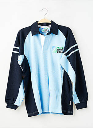 Polo manches longues manches longues bleu WORLD CUP garçon