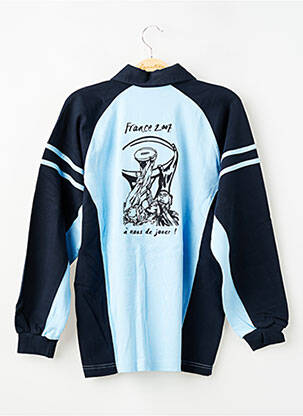 Polo manches longues manches longues bleu WORLD CUP garçon