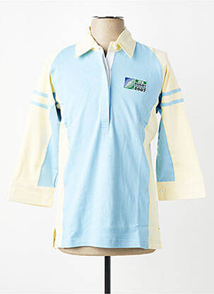 Polo manches longues manches longues bleu WORLD CUP homme