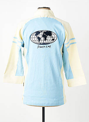 Polo manches longues manches longues bleu WORLD CUP homme