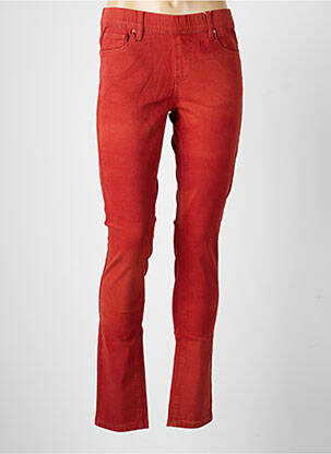 Pantalon slim taille élastique taille normale orange PLURIELLES femme