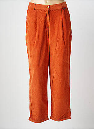 Pantalon droit stretch taille normale orange AGATHE & LOUISE femme