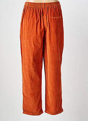 Pantalon droit stretch taille normale orange AGATHE & LOUISE femme