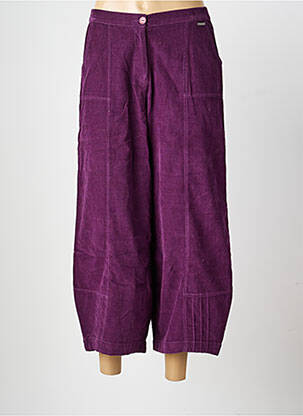Pantalon droit taille élastique taille normale violet AGATHE & LOUISE femme