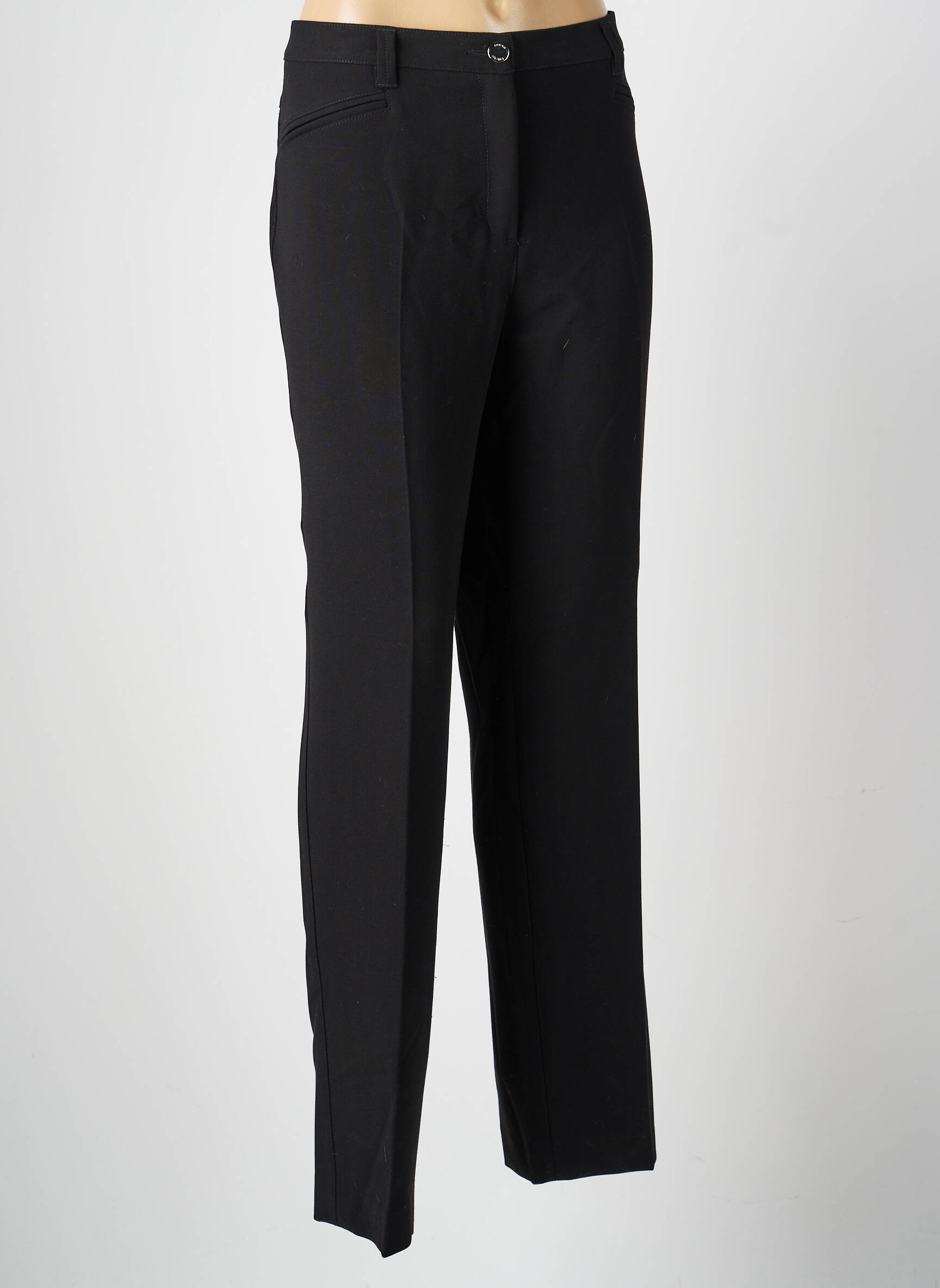 Pantalon droit stretch taille normale noir DIVAS femme