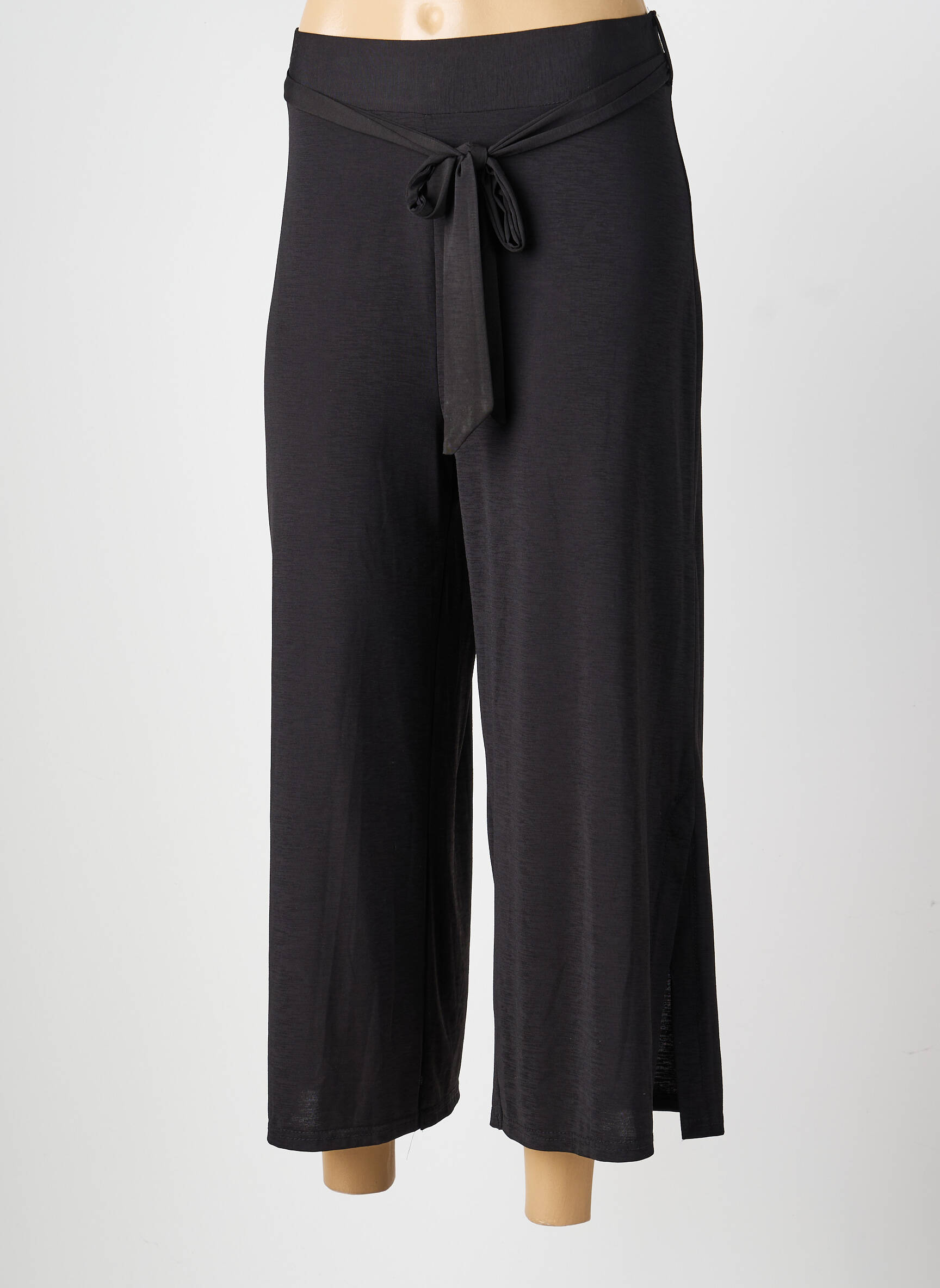 Pantalon droit stretch taille normale noir MARBLE femme