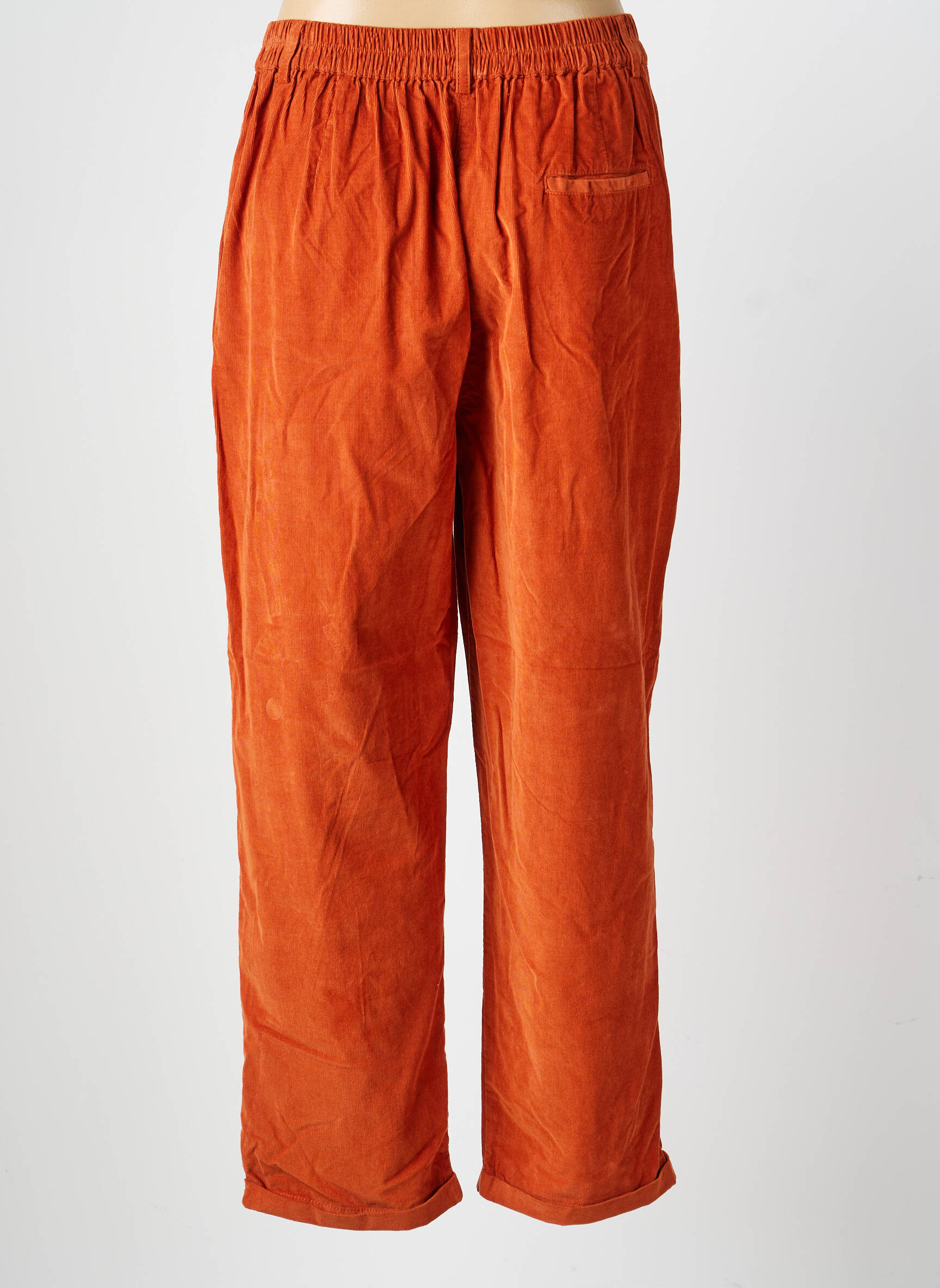 Pantalon droit stretch taille normale orange AGATHE & LOUISE femme