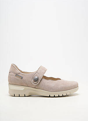Ballerines fermeture scratch talon de 4 à 6cm gris MOBILS femme