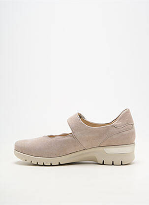 Ballerines fermeture scratch talon de 4 à 6cm gris MOBILS femme