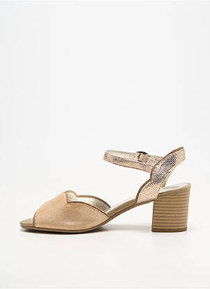Sandales/nu pieds fermeture boucle(s) talon de 4 à 6cm beige SWEET femme