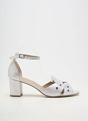 Sandales/nu pieds fermeture boucle(s) talon de 7 à 9cm argent DORKING femme