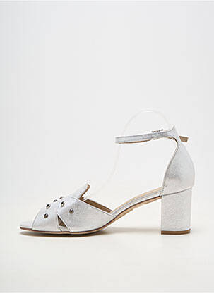 Sandales/nu pieds fermeture boucle(s) talon de 7 à 9cm argent DORKING femme