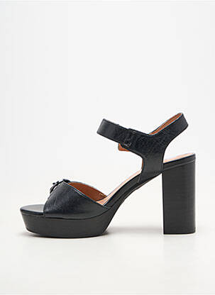 Sandales/nu pieds matière lisse talon de 7 à 9cm noir EMILIE KARSTON femme