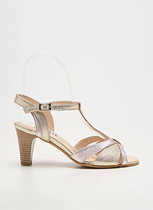 Sandales/nu pieds matière lisse talon de 7 à 9cm argent ARTIKA SOFT femme