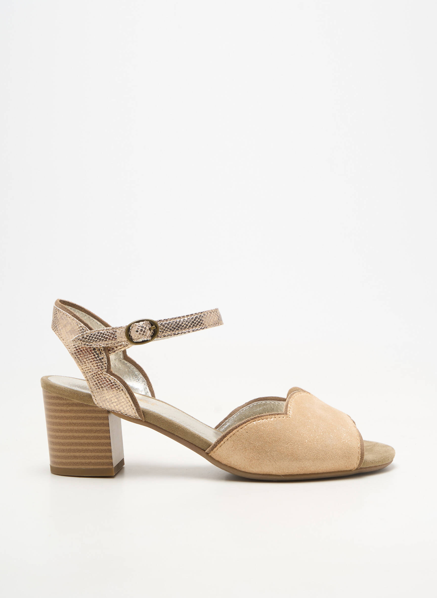 Sandales/nu pieds fermeture boucle(s) talon de 4 à 6cm beige SWEET femme