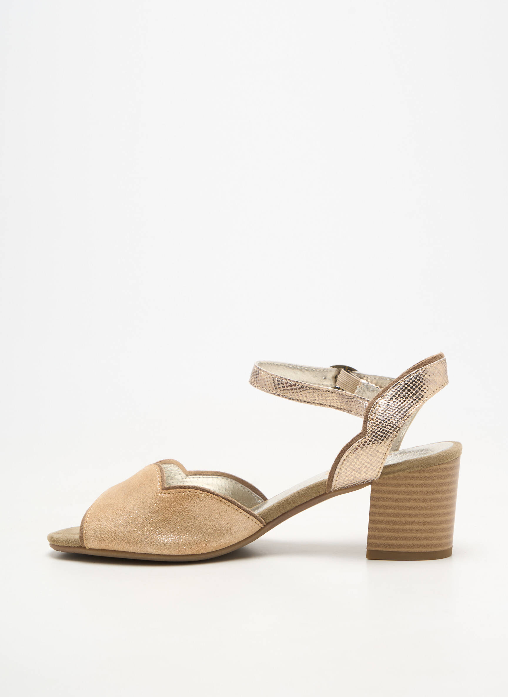 Sandales/nu pieds fermeture boucle(s) talon de 4 à 6cm beige SWEET femme