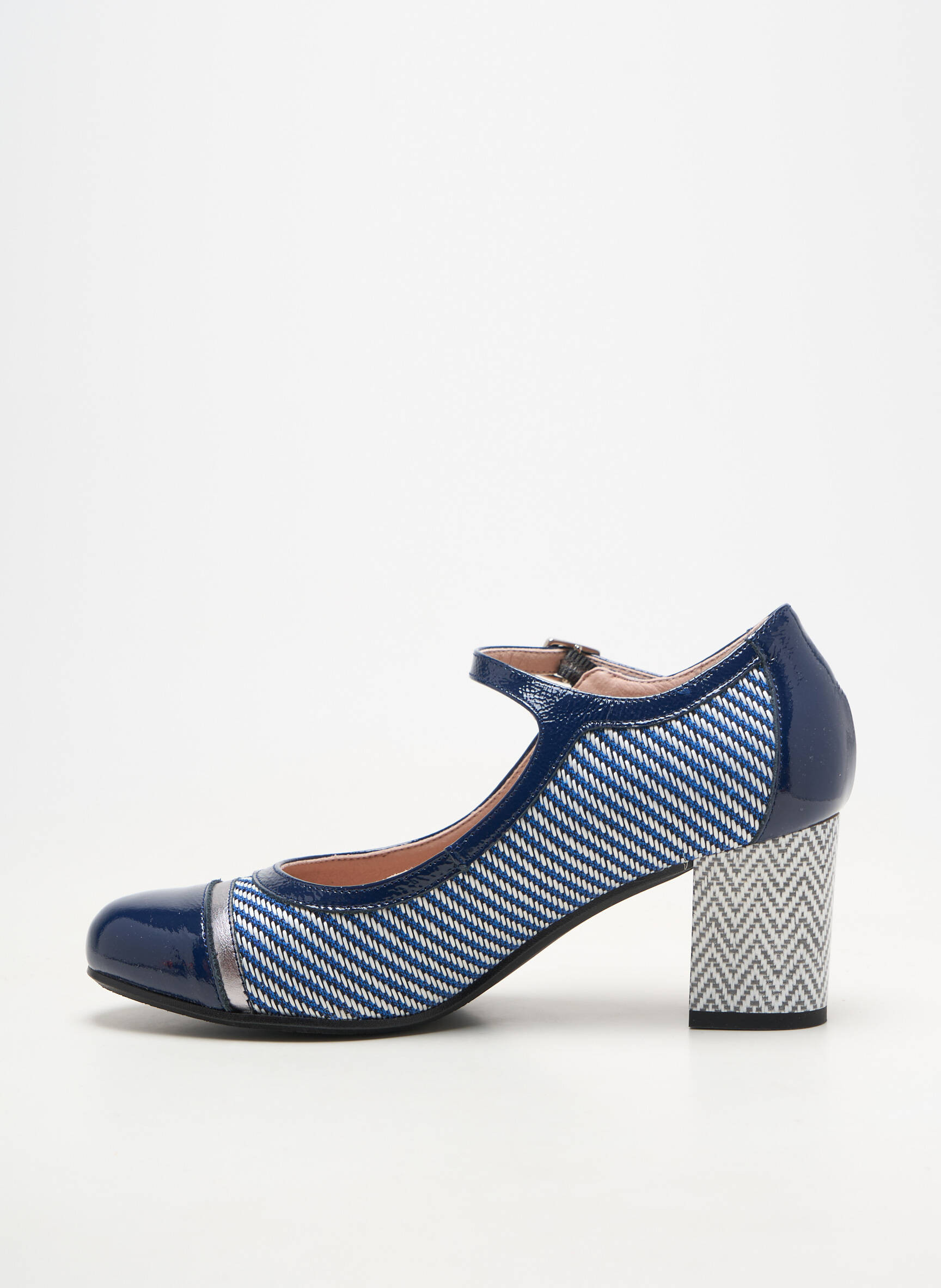 Escarpins matière lisse talon de 4 à 6cm bleu DORKING femme