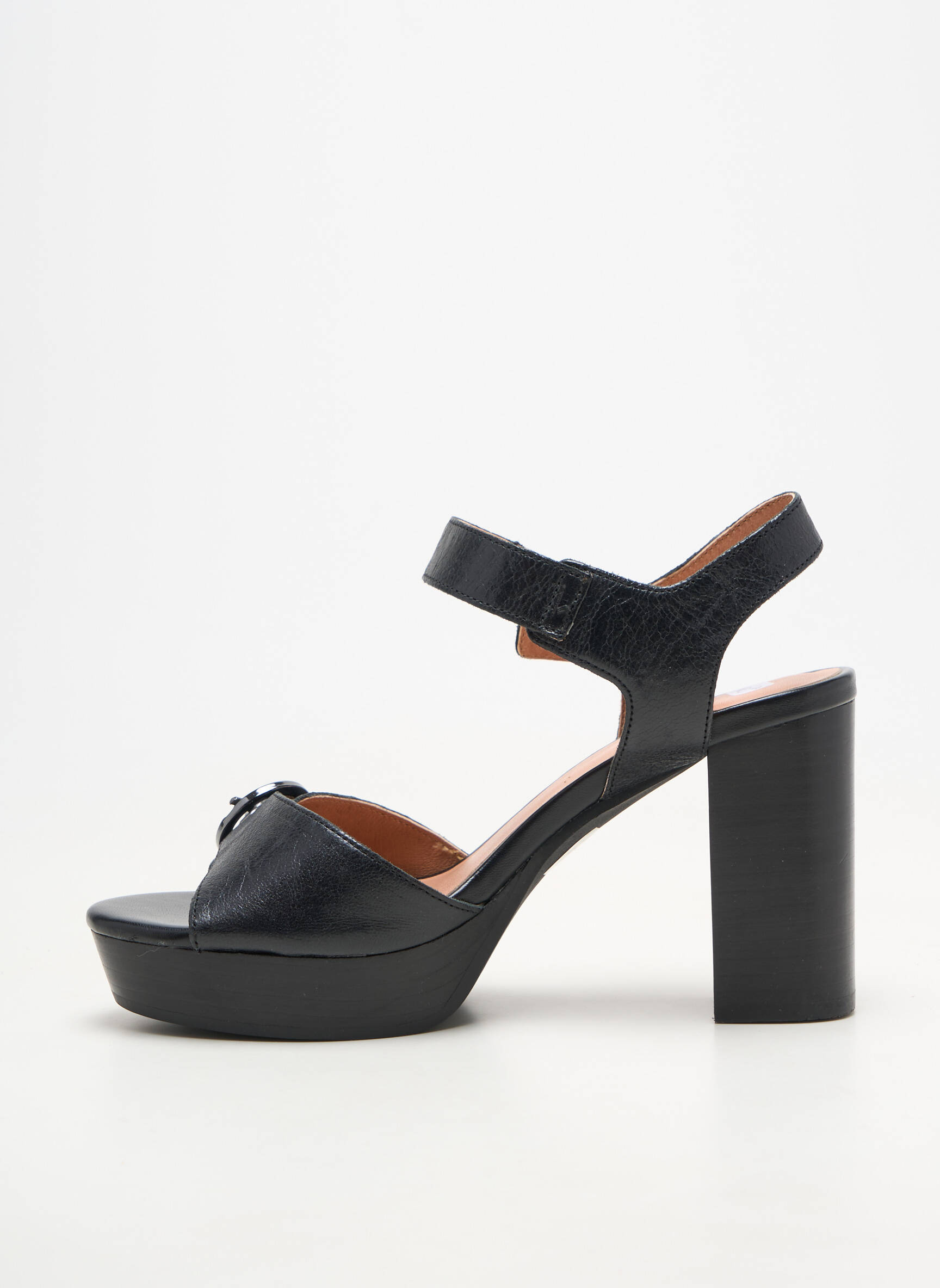 Sandales/nu pieds matière lisse talon de 7 à 9cm noir EMILIE KARSTON femme