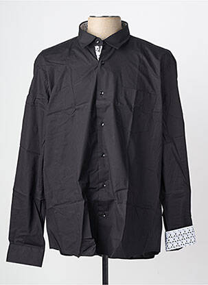 Chemise manches longues coupe droite noir CAPTEN homme