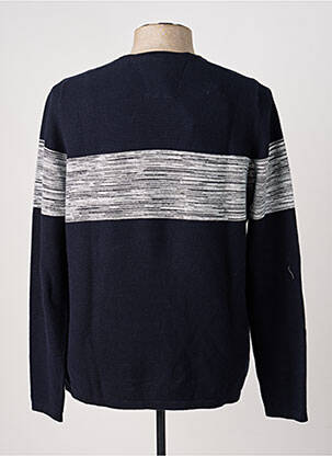 Pull stretch manches longues bleu DELAHAYE homme