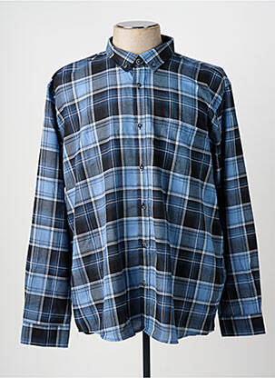 Chemise manches longues poches bleu CAPTEN homme