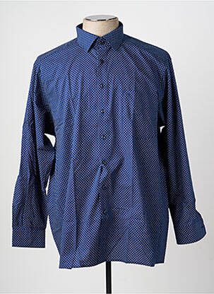 Chemise manches longues imprimé fantaisie bleu OLYMP homme